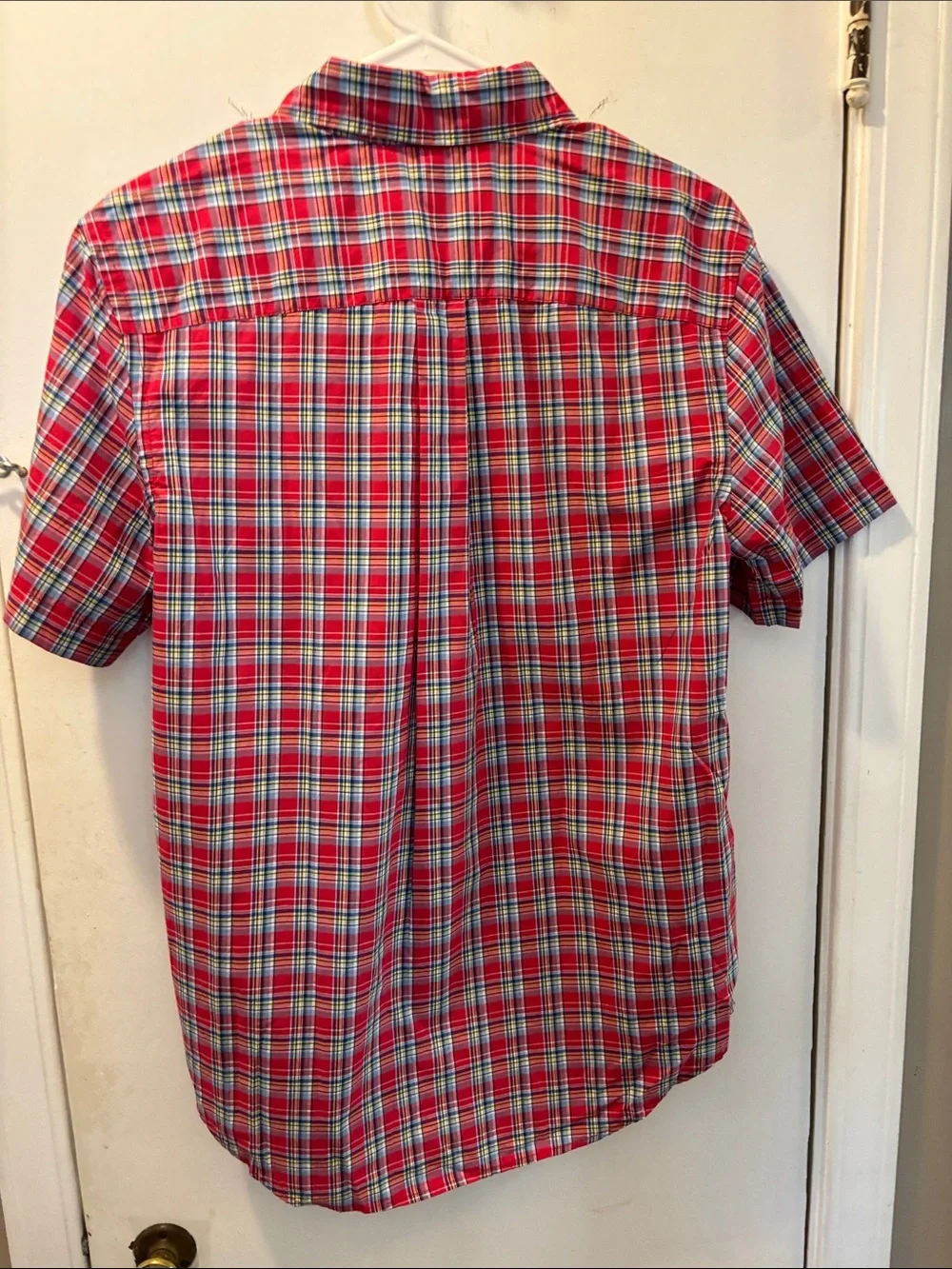 NWT Ralph Lauren boys XL 18-20 Plaid S/S Button-Down Shirt 26-312